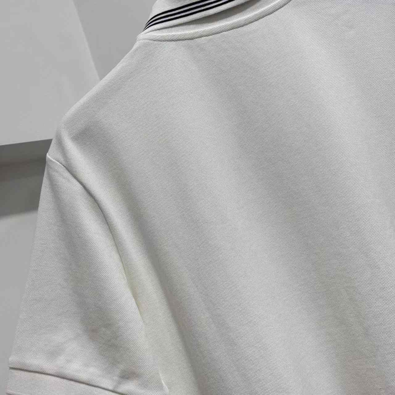 Miu Miu Ribbed Trim Zippered Polo Shirt - DesignerGu