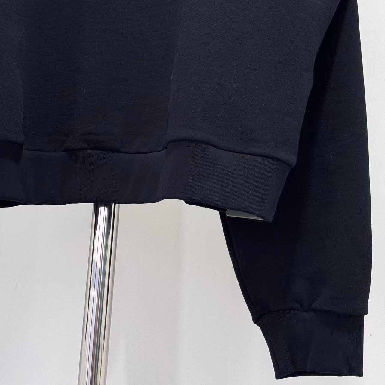 Balenciaga Back Shirt Collar Crewneck In Faded Black - DesignerGu