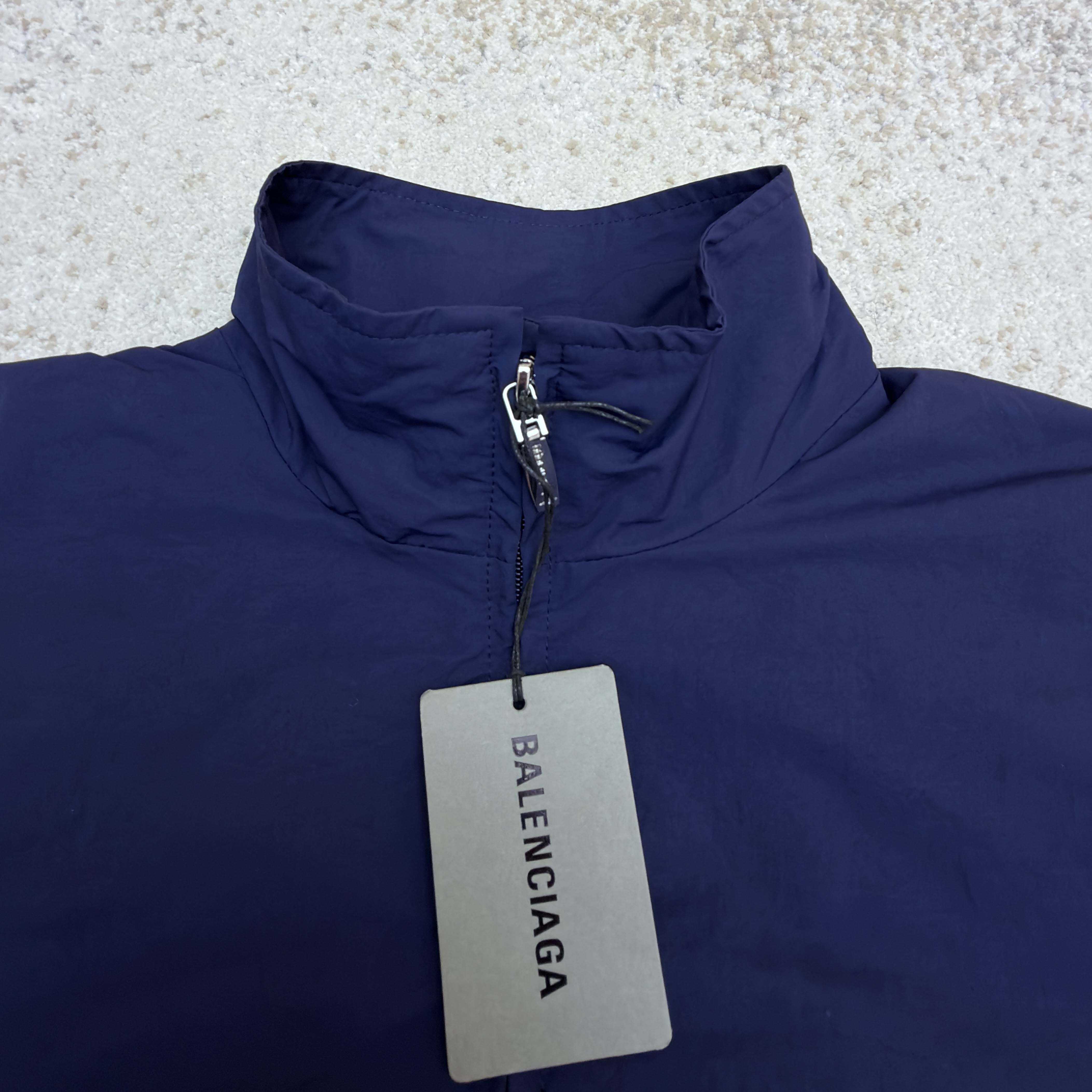 Balenciaga 3B Football Tracksuit Jacket In New Dark Navy - DesignerGu