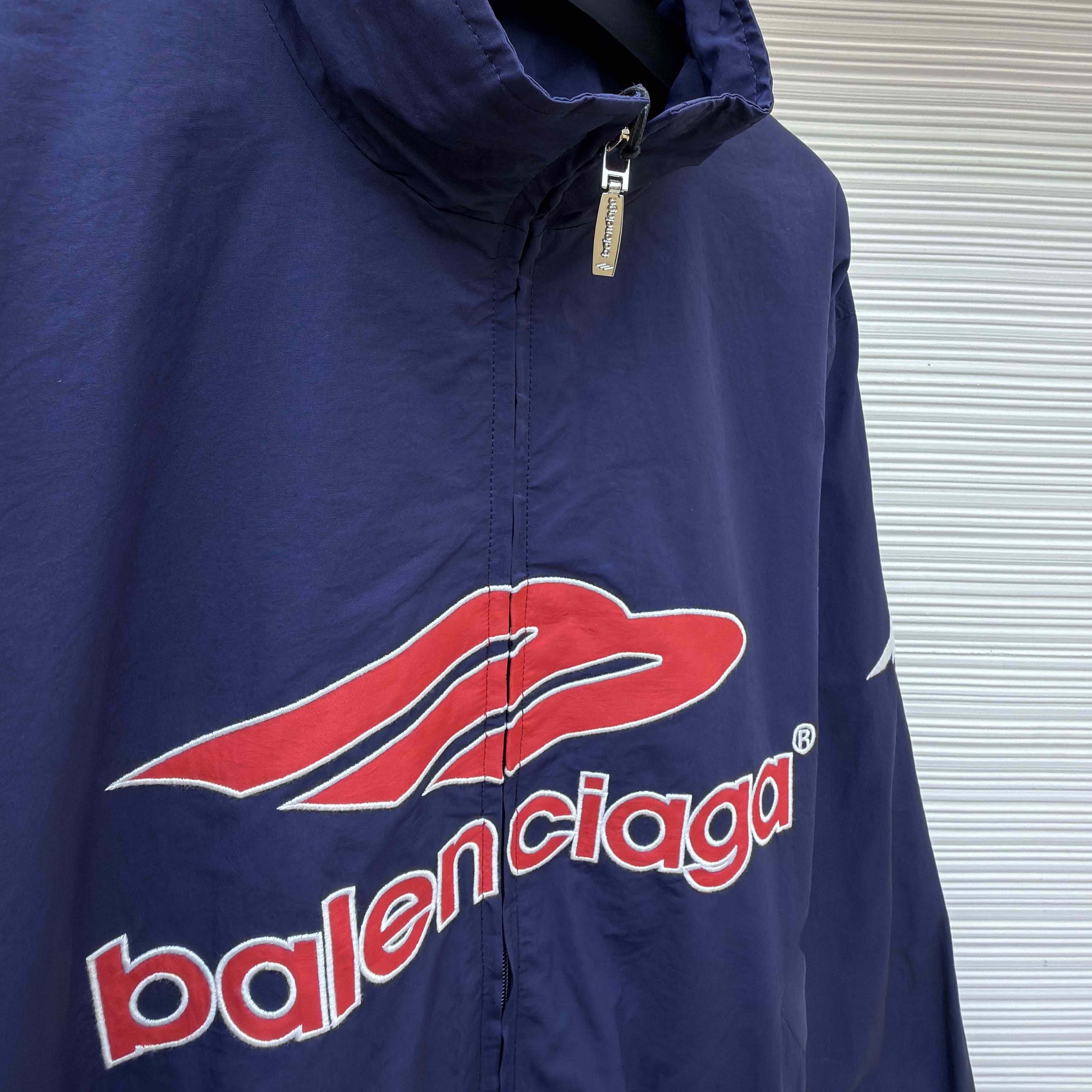 Balenciaga 3B Football Tracksuit Jacket In New Dark Navy - DesignerGu