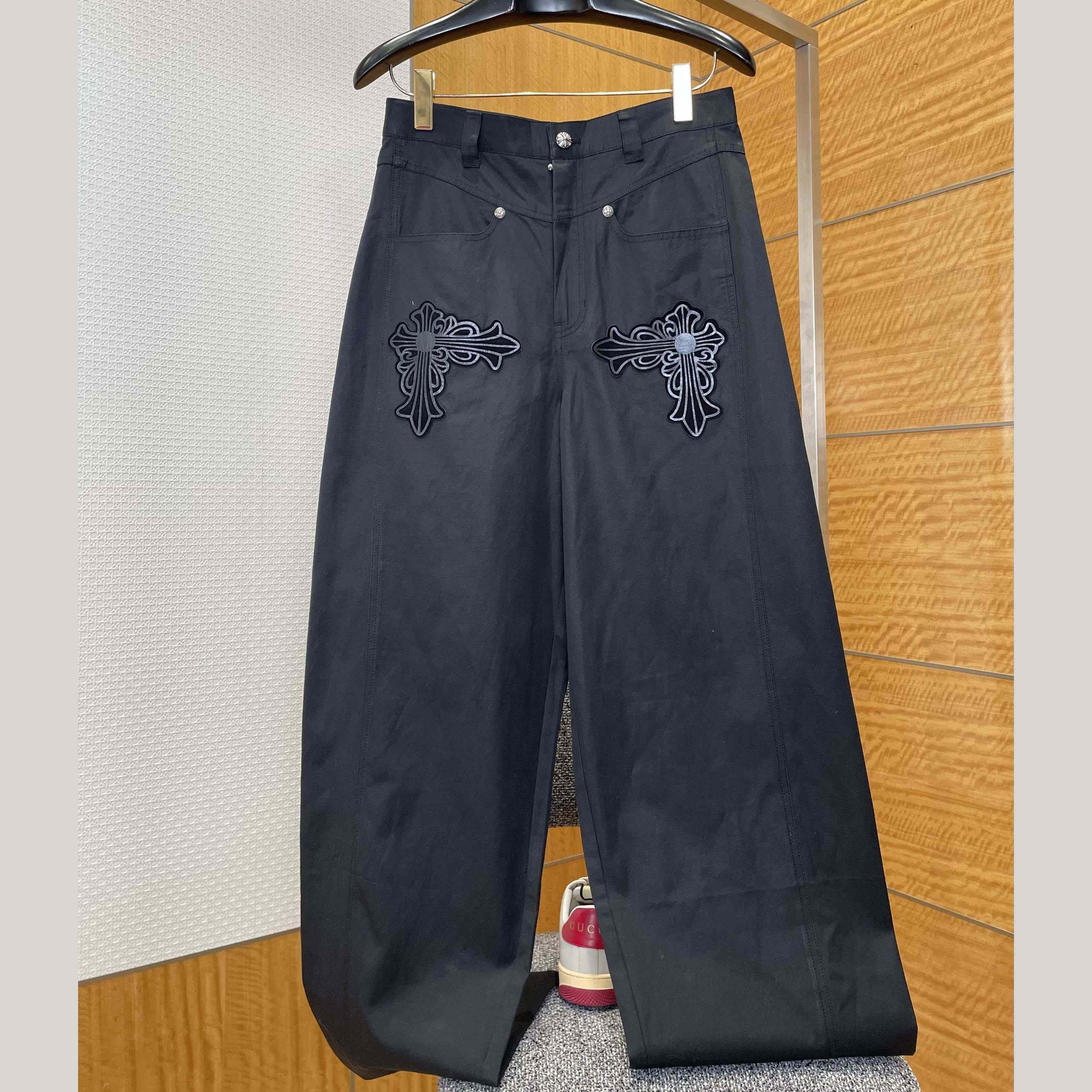 Chrome Heart Wide-leg Jeans - DesignerGu