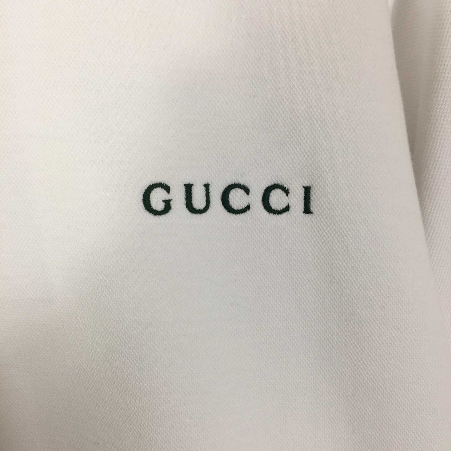 Gucci Cotton Piquet Sweatshirt With Web - DesignerGu