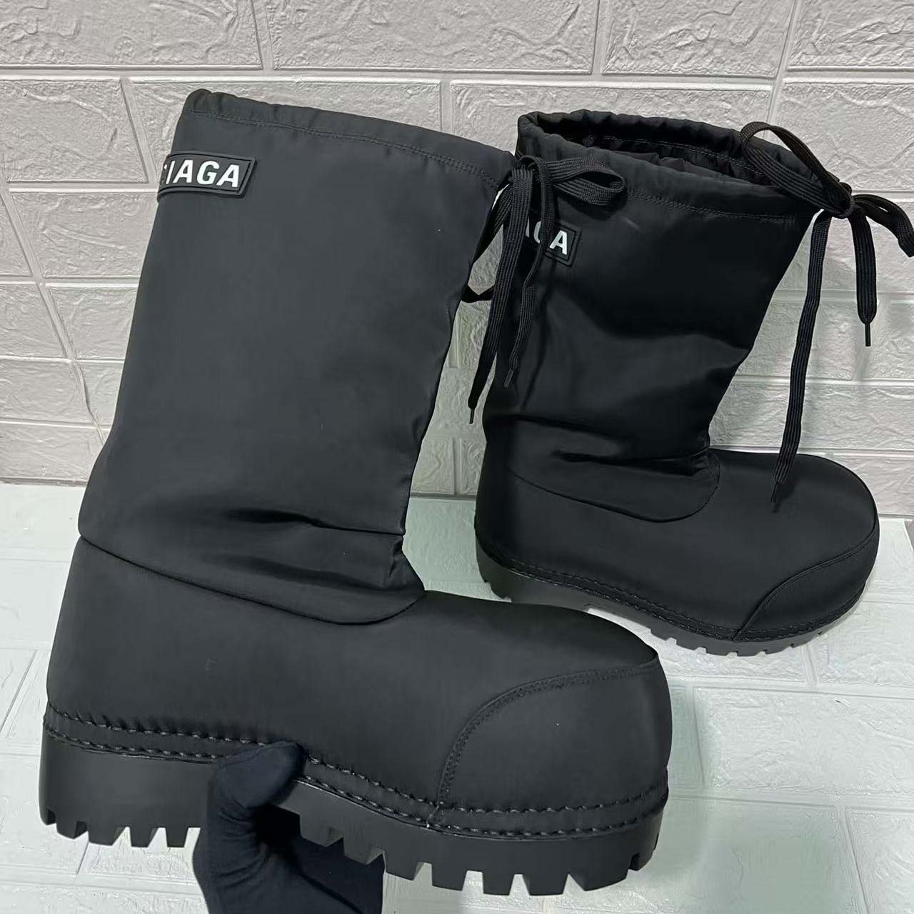 Balenciaga Alaska High Boot In Black Nylon - DesignerGu