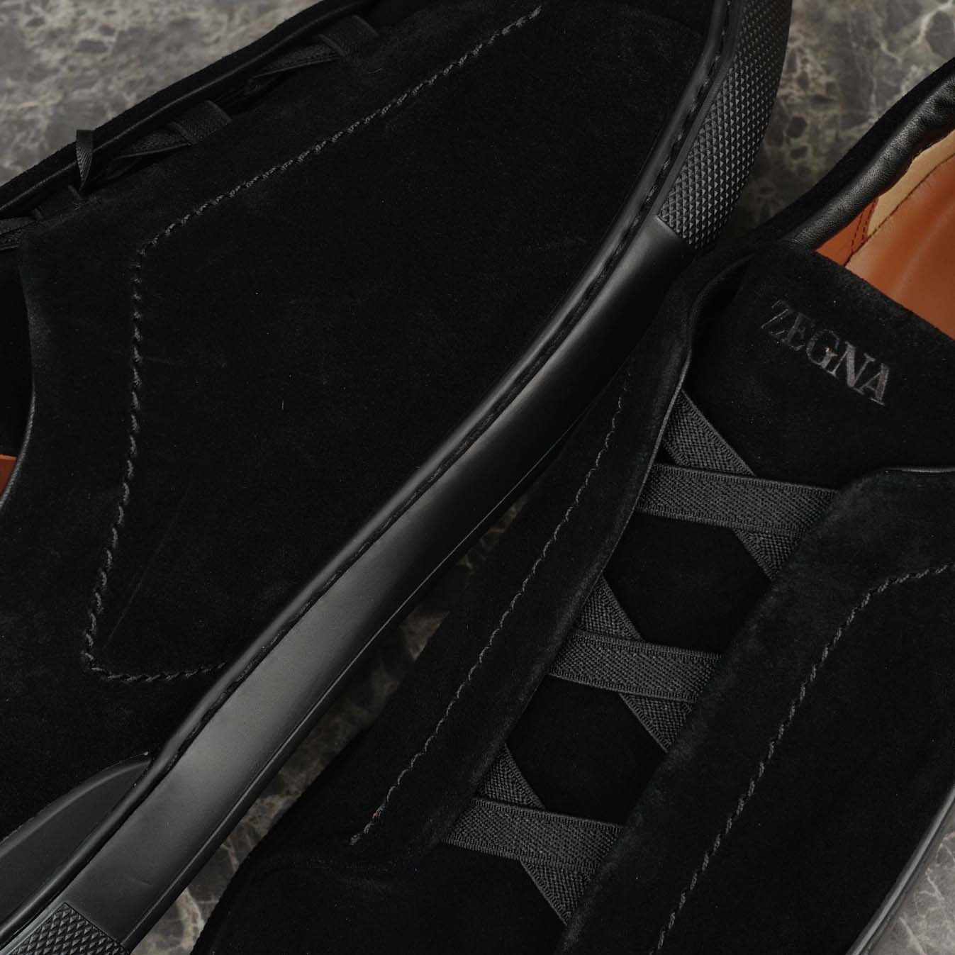 Zegna Suede Triple Stitch™ Sneakers - DesignerGu