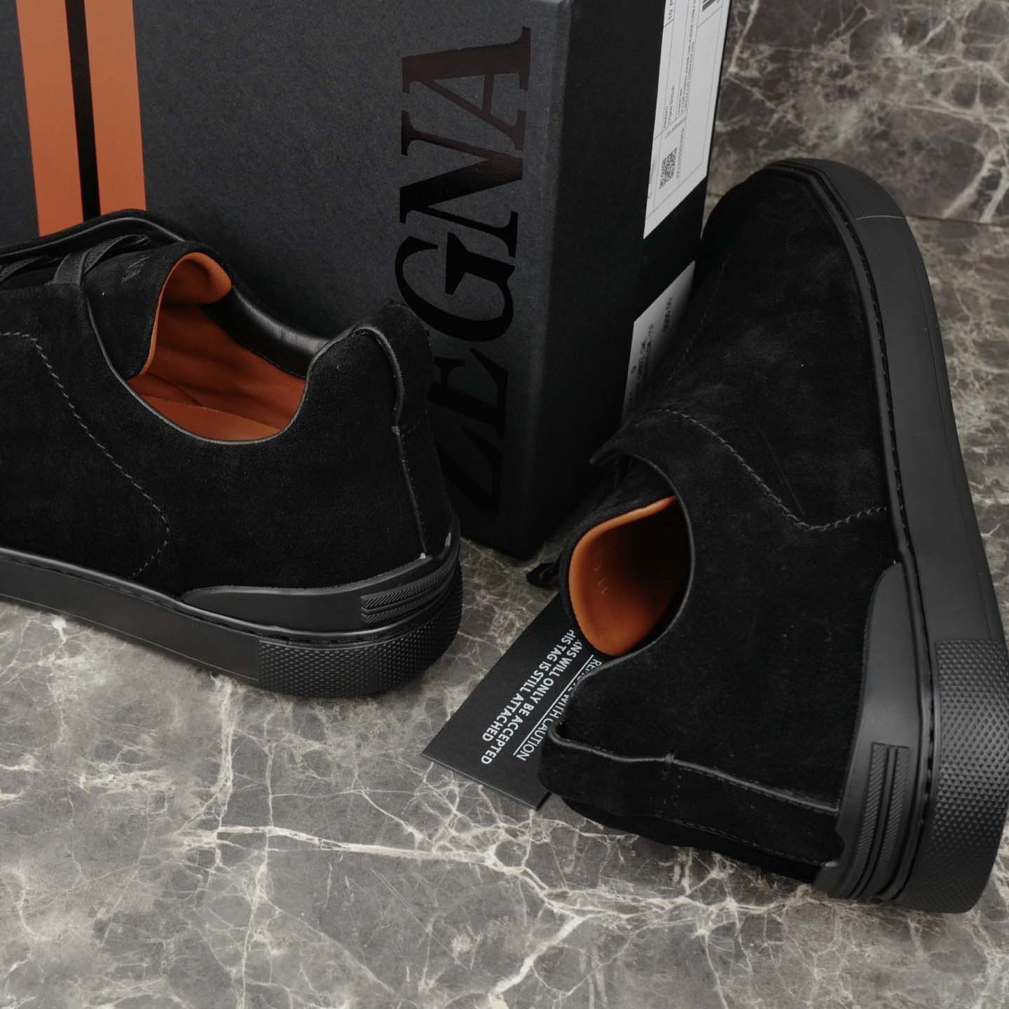 Zegna Suede Triple Stitch™ Sneakers - DesignerGu