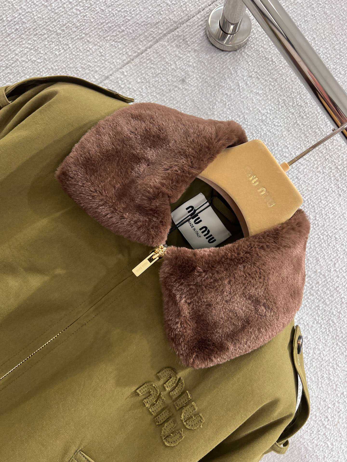 Miu Miu Cotton Satin Bomber Jacket - DesignerGu