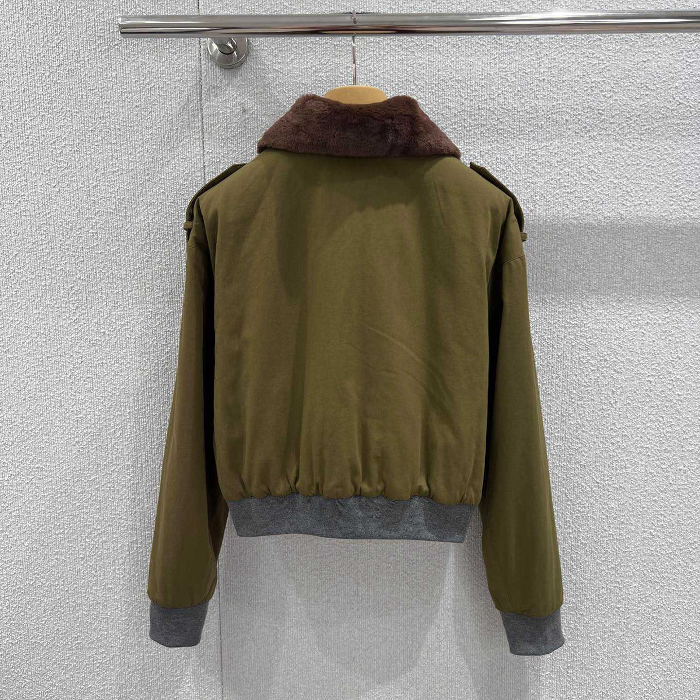 Miu Miu Cotton Satin Bomber Jacket - DesignerGu