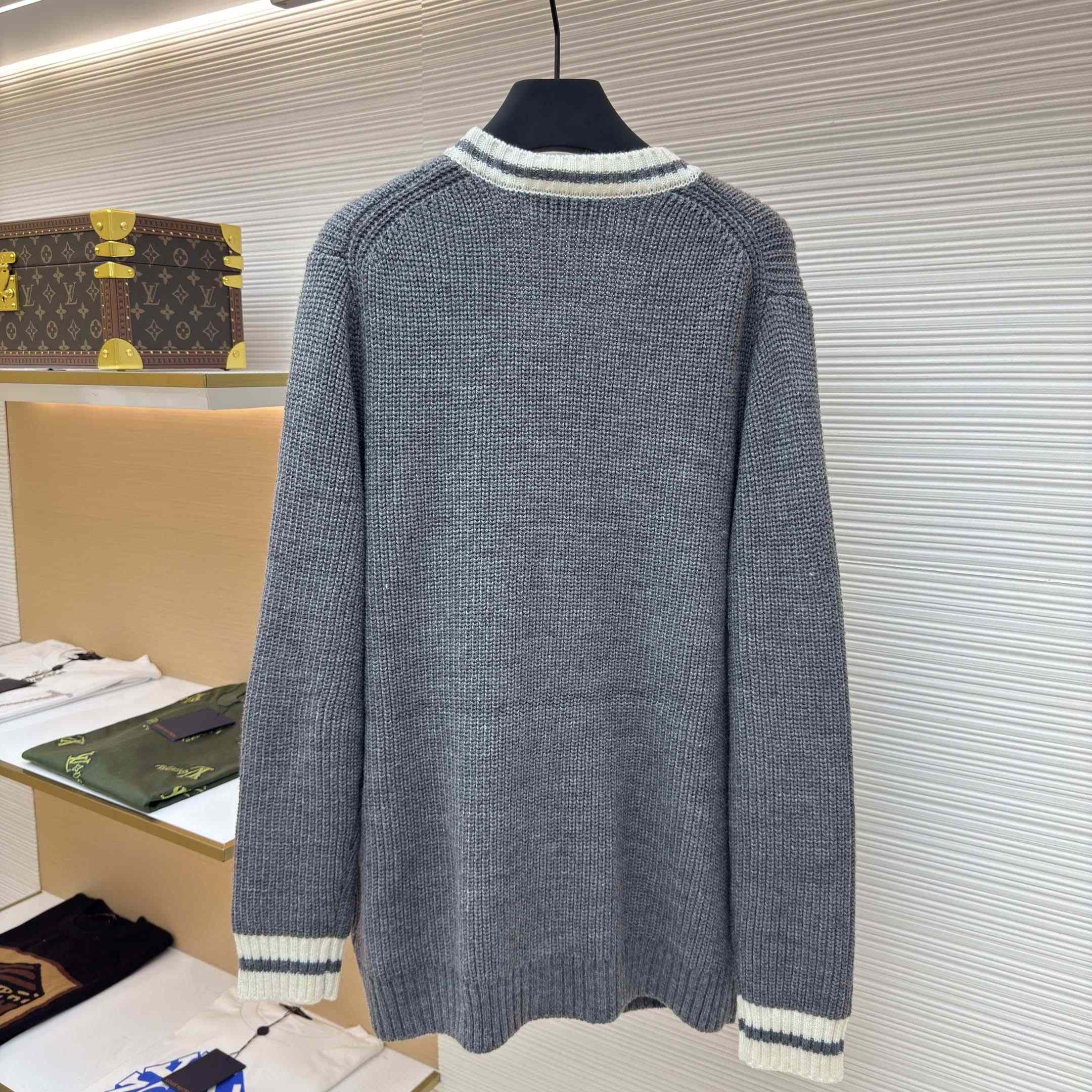 Miu Miu Ribbed Knit Wool And Cashmere Cardigan - DesignerGu