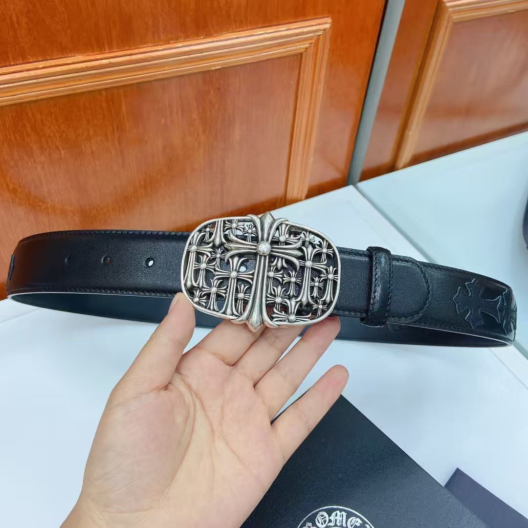 Chrome Hearts Leather Belt   - DesignerGu