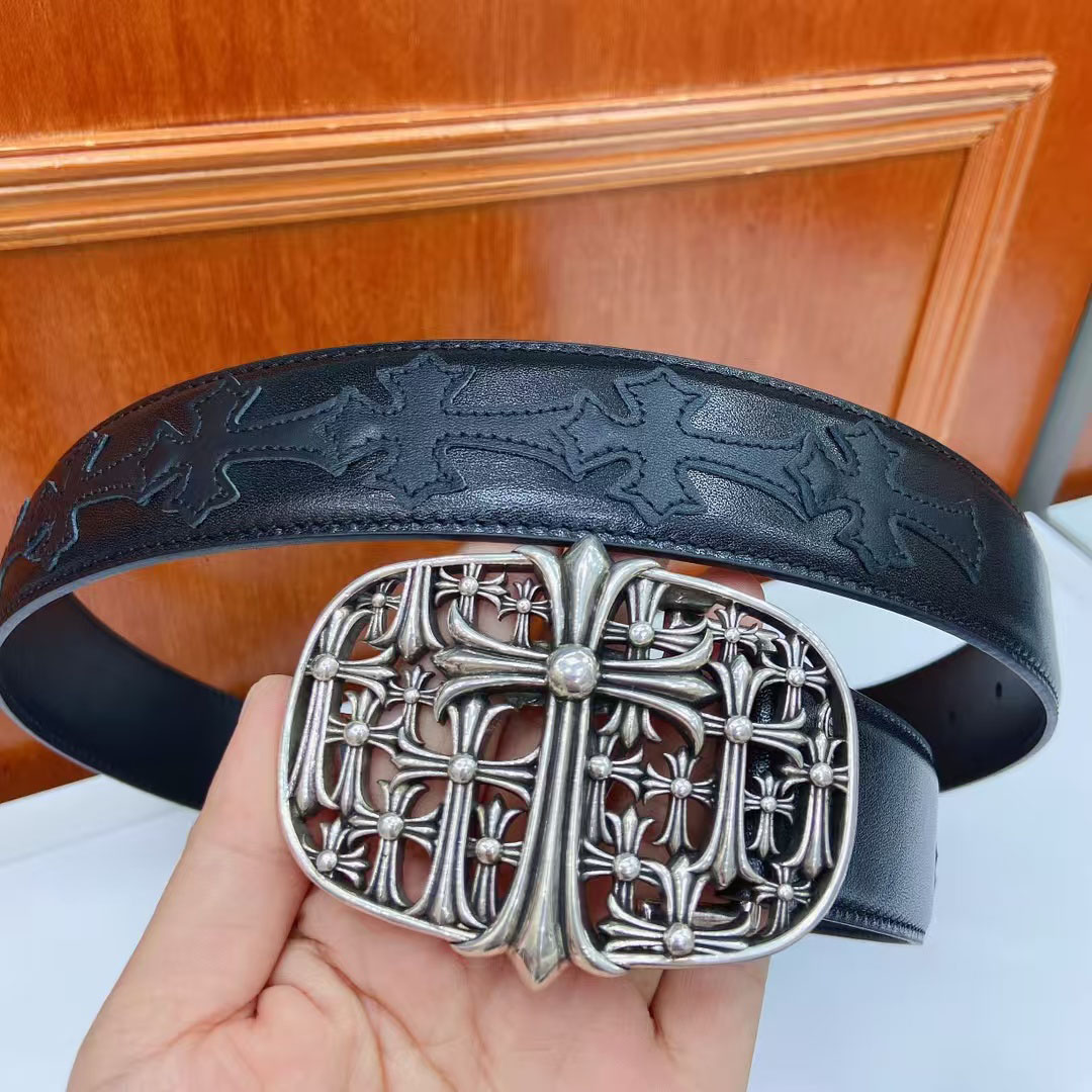 Chrome Hearts Leather Belt   - DesignerGu