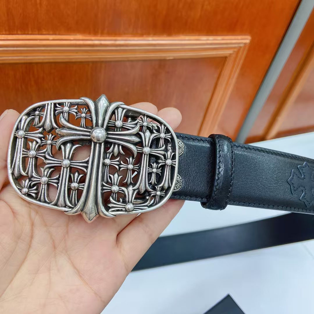 Chrome Hearts Leather Belt   - DesignerGu