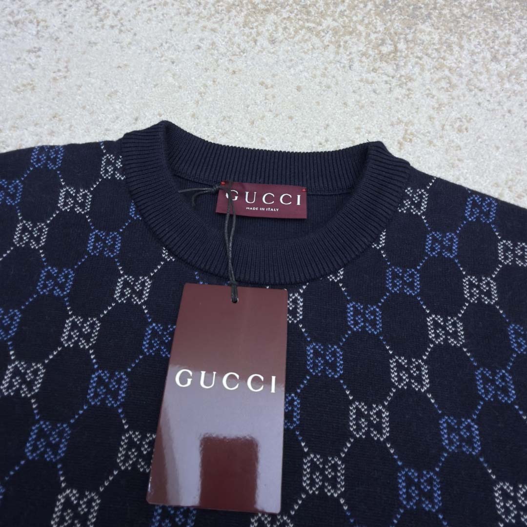 Gucci GG Double Wool Knit Sweater - DesignerGu
