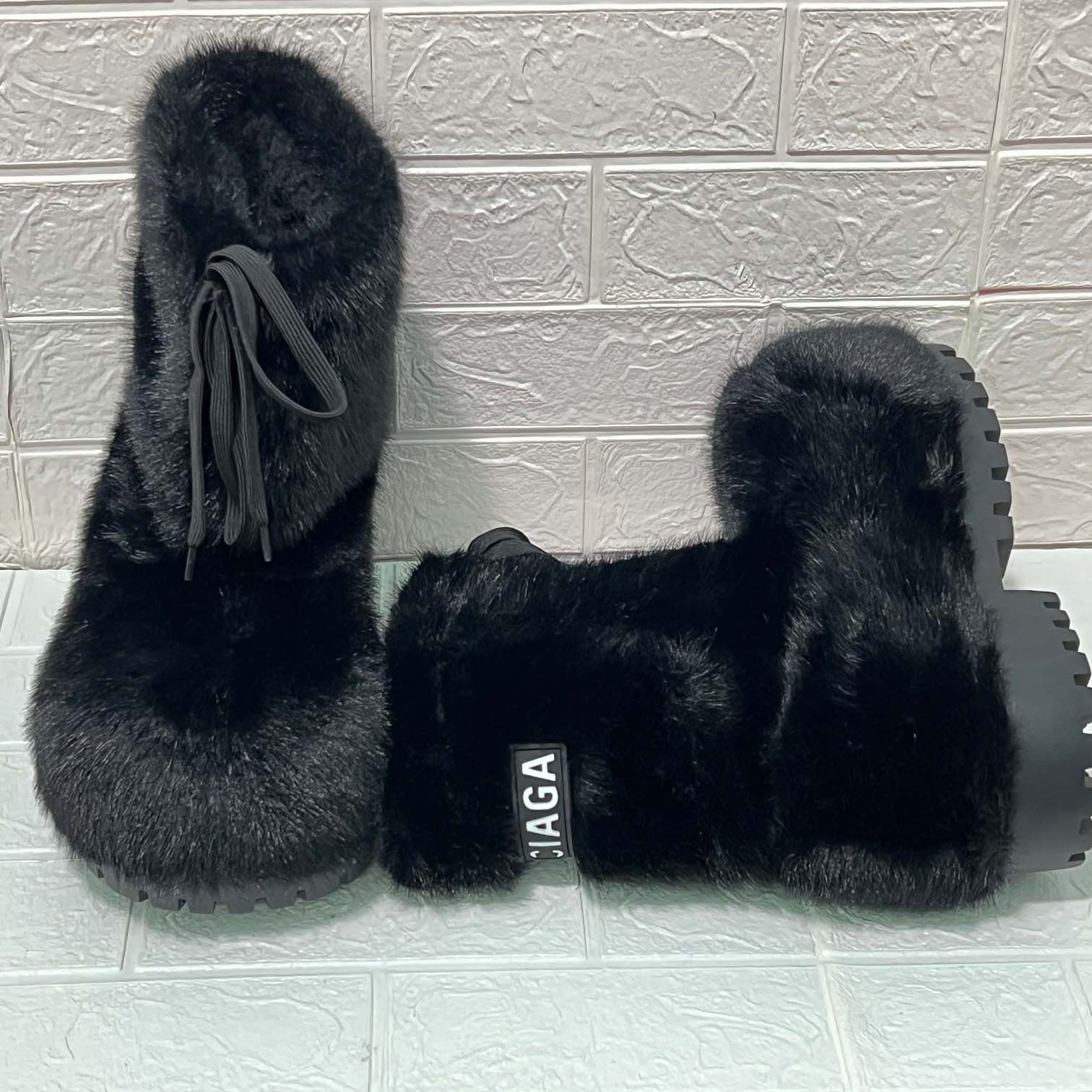 Balenciaga Alaska Low Boot In Black Synthetic Material - DesignerGu