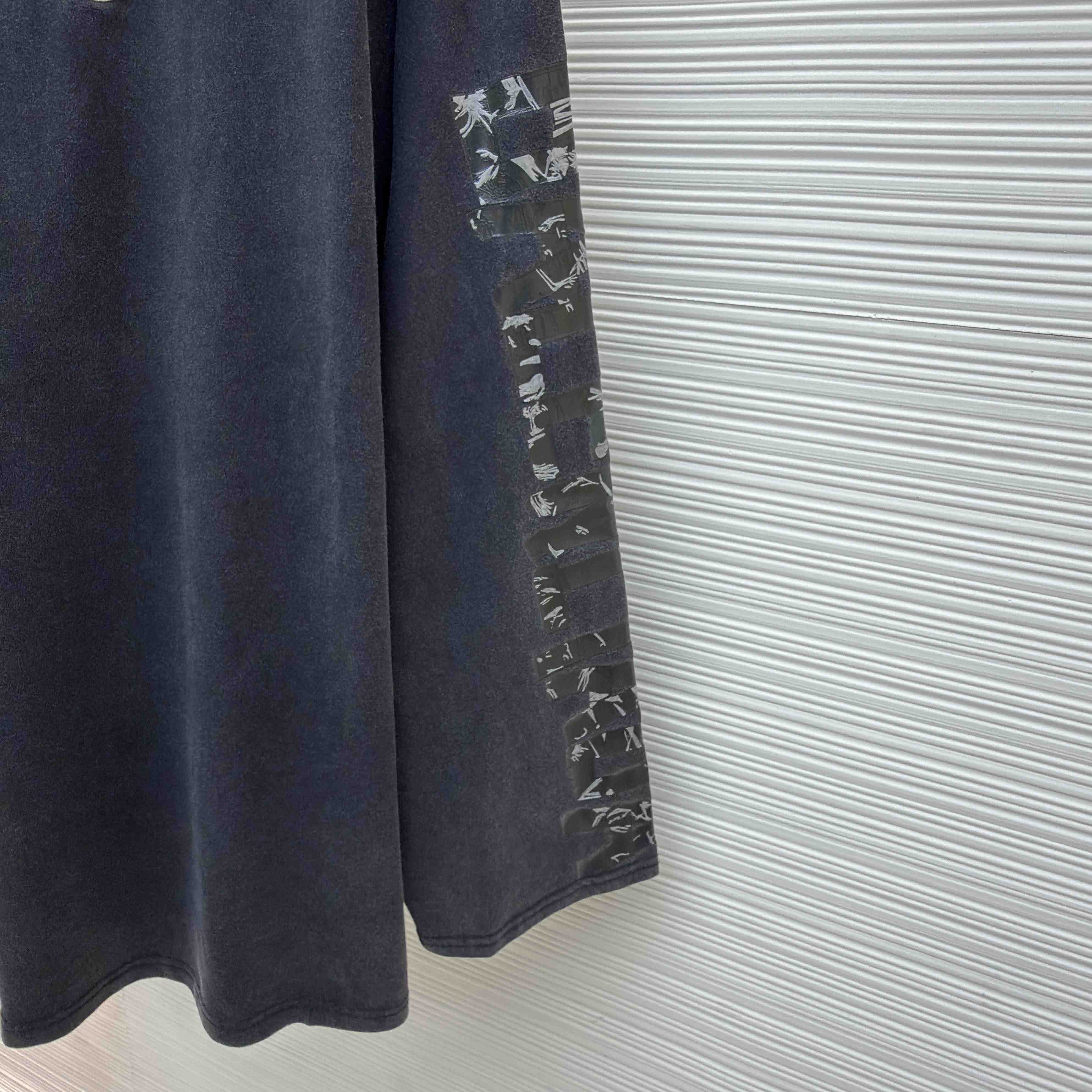 Balenciaga Men's Transparent Tape Shifted Oversized Long Sleeve T-shirt - DesignerGu