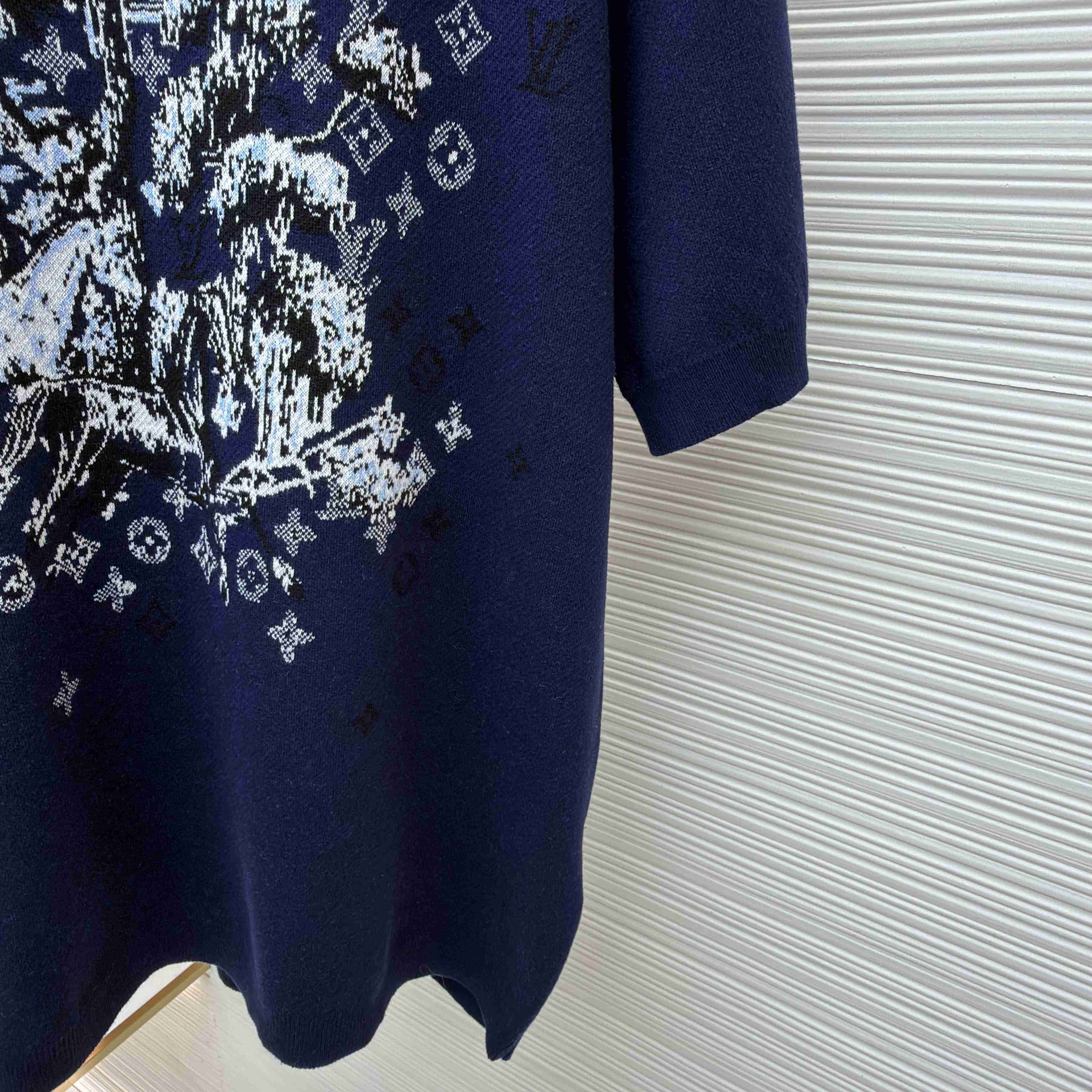 Louis Vuitton Short-Sleeved Jacquard Crewneck    1AJBVC - DesignerGu