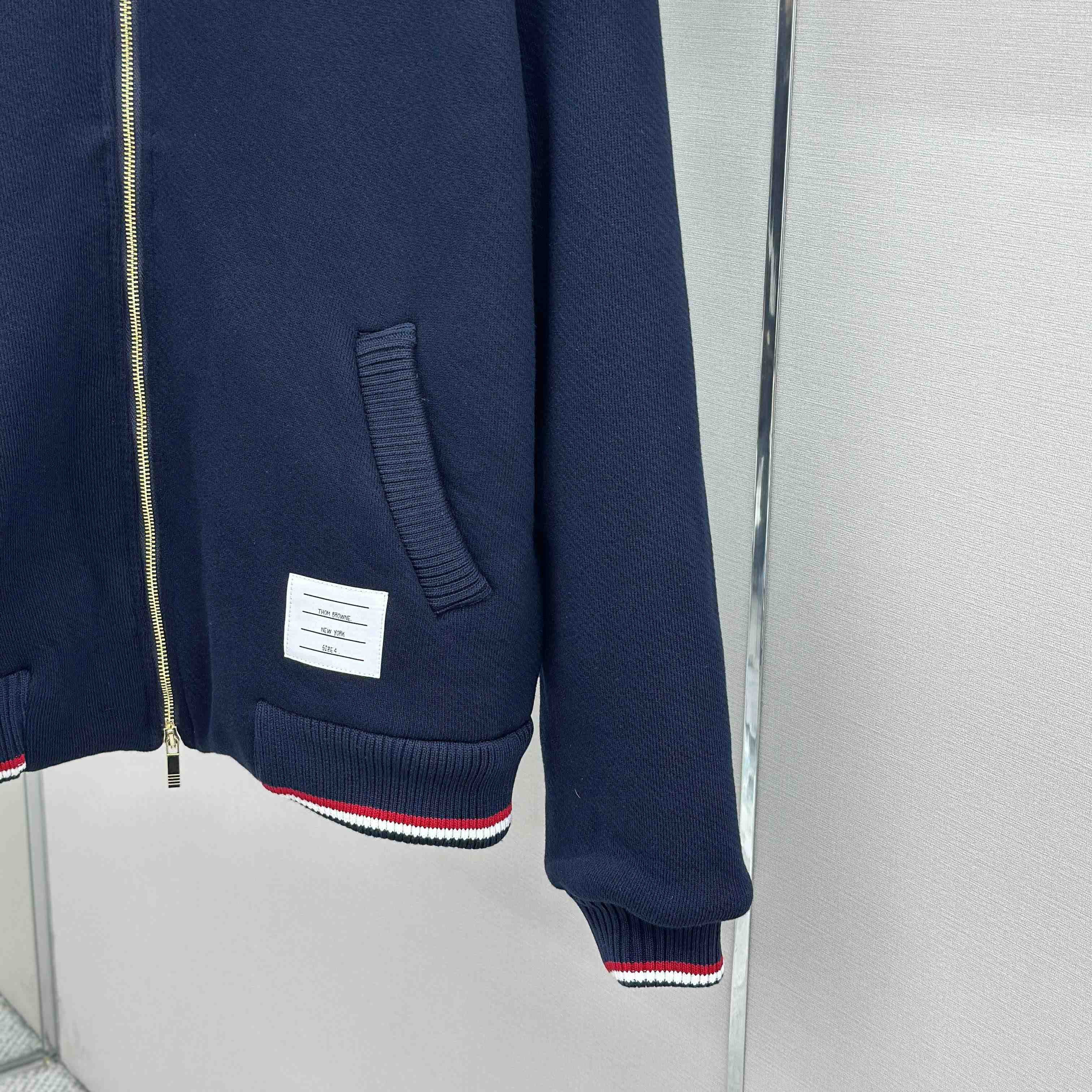 Thom Browne Loopback Oversized Rwb Stripe Jacket - DesignerGu