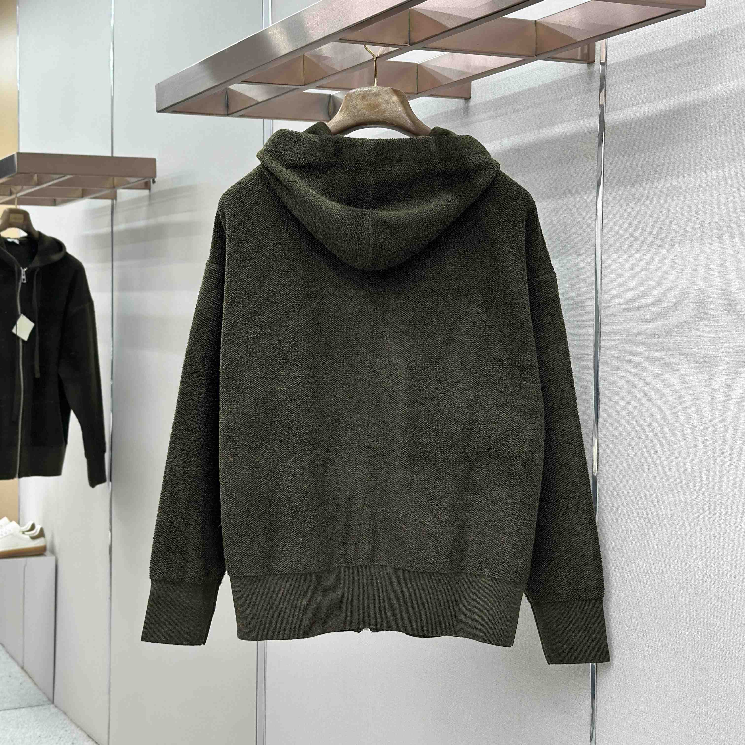 Loewe Anagram Zip-up Hoodie In Wool - DesignerGu