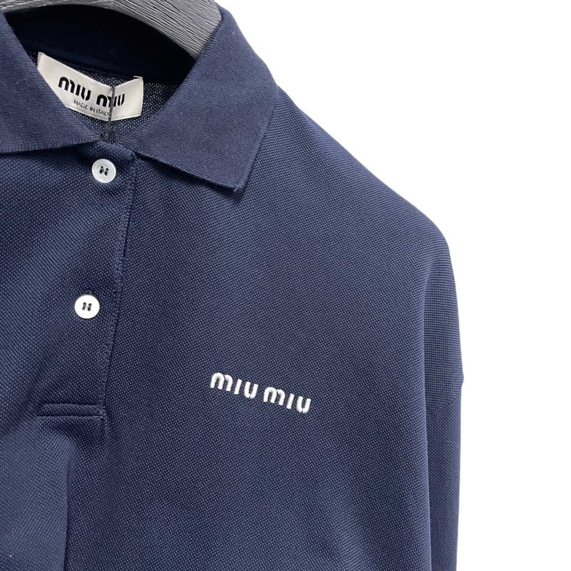 Miu Miu Logo-embroidered Piqué Polo Shirt    60069 - DesignerGu