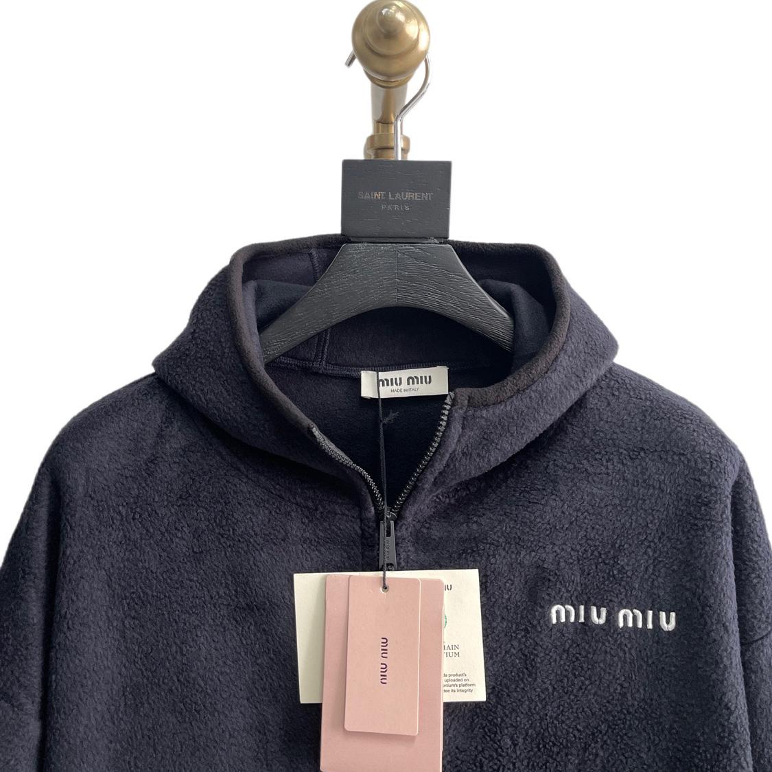 Miu Miu Cotton Fleece Zipper Hoodie    80007 - DesignerGu