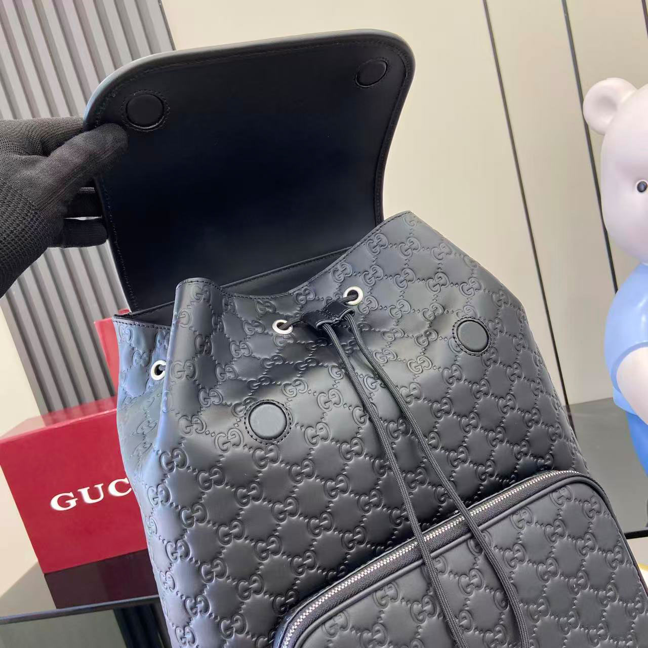 Gucci Emblem Medium Backpack 854750 - DesignerGu
