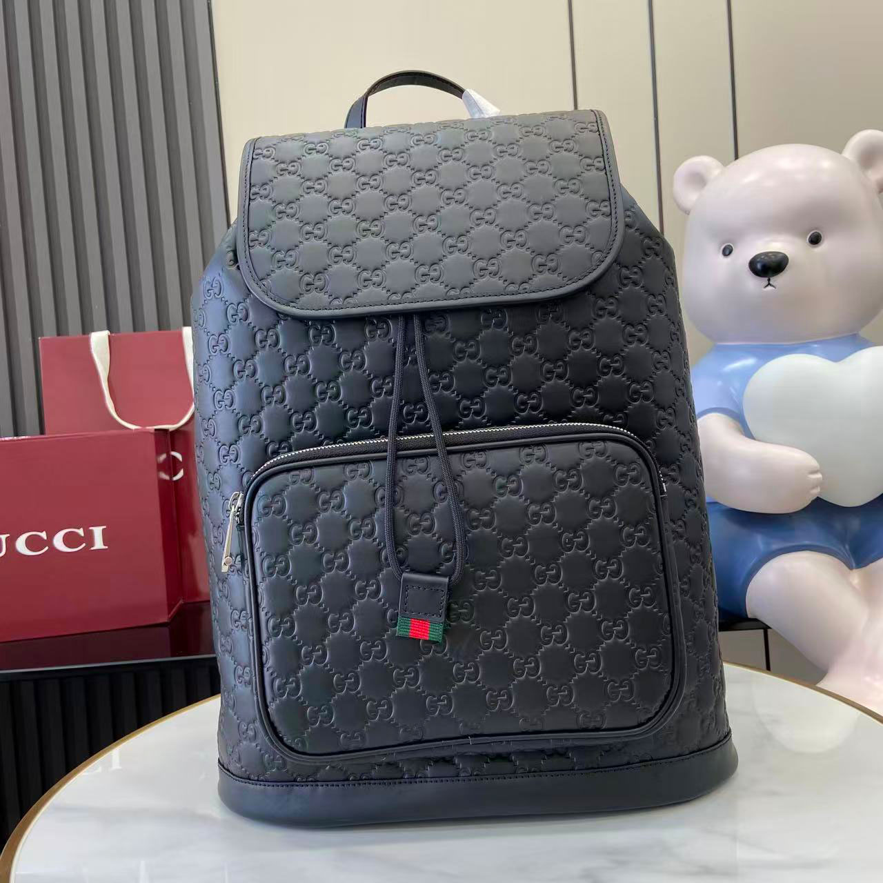 Gucci Emblem Medium Backpack 854750 - DesignerGu