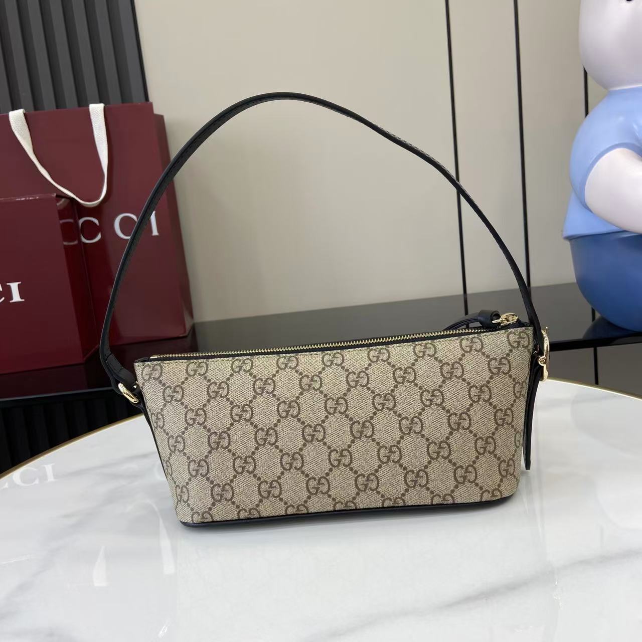 Gucci GG Emblem Small Shoulder Bag - DesignerGu