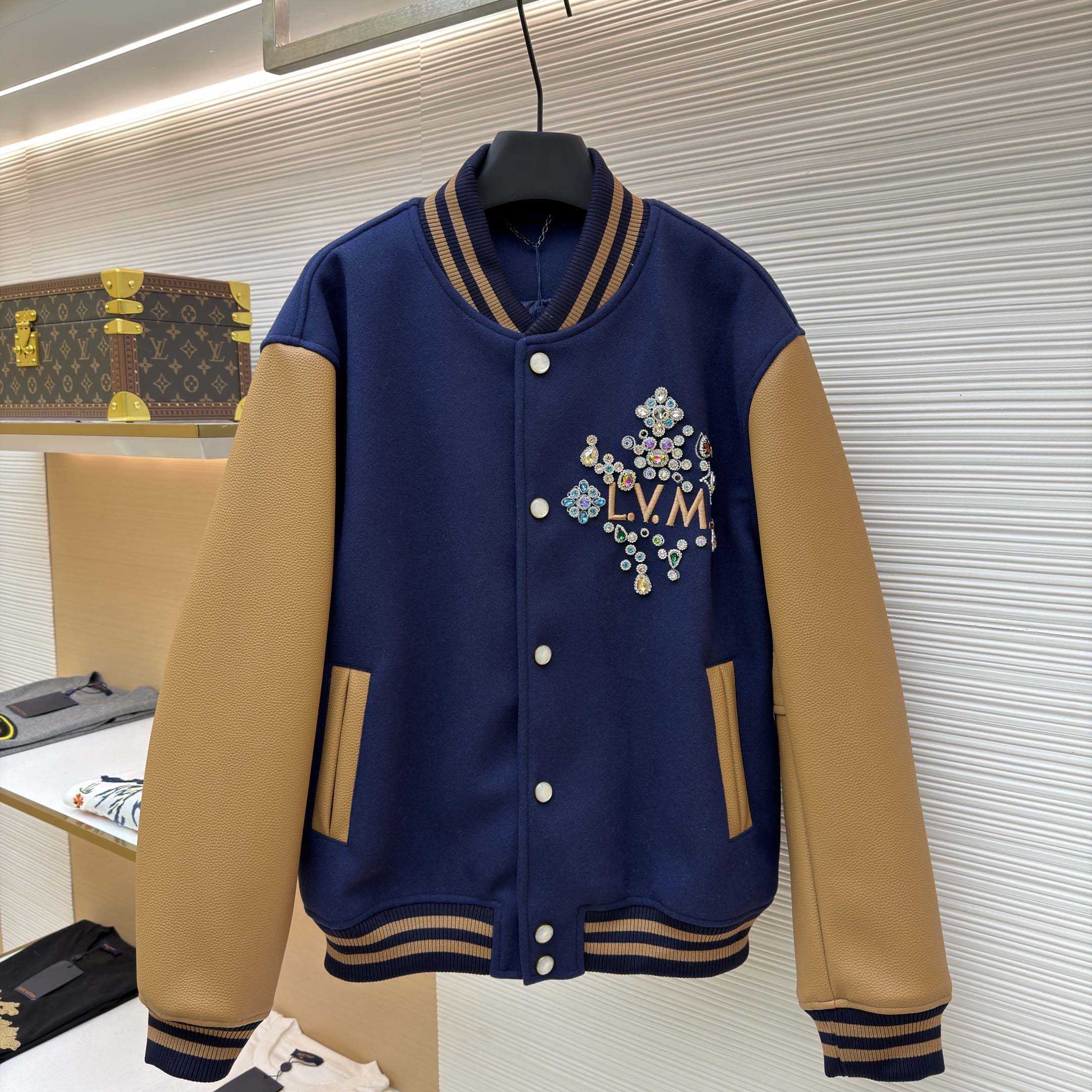 Louis Vuitton Embellished Varsity Jacket   1AJUZ7 - DesignerGu