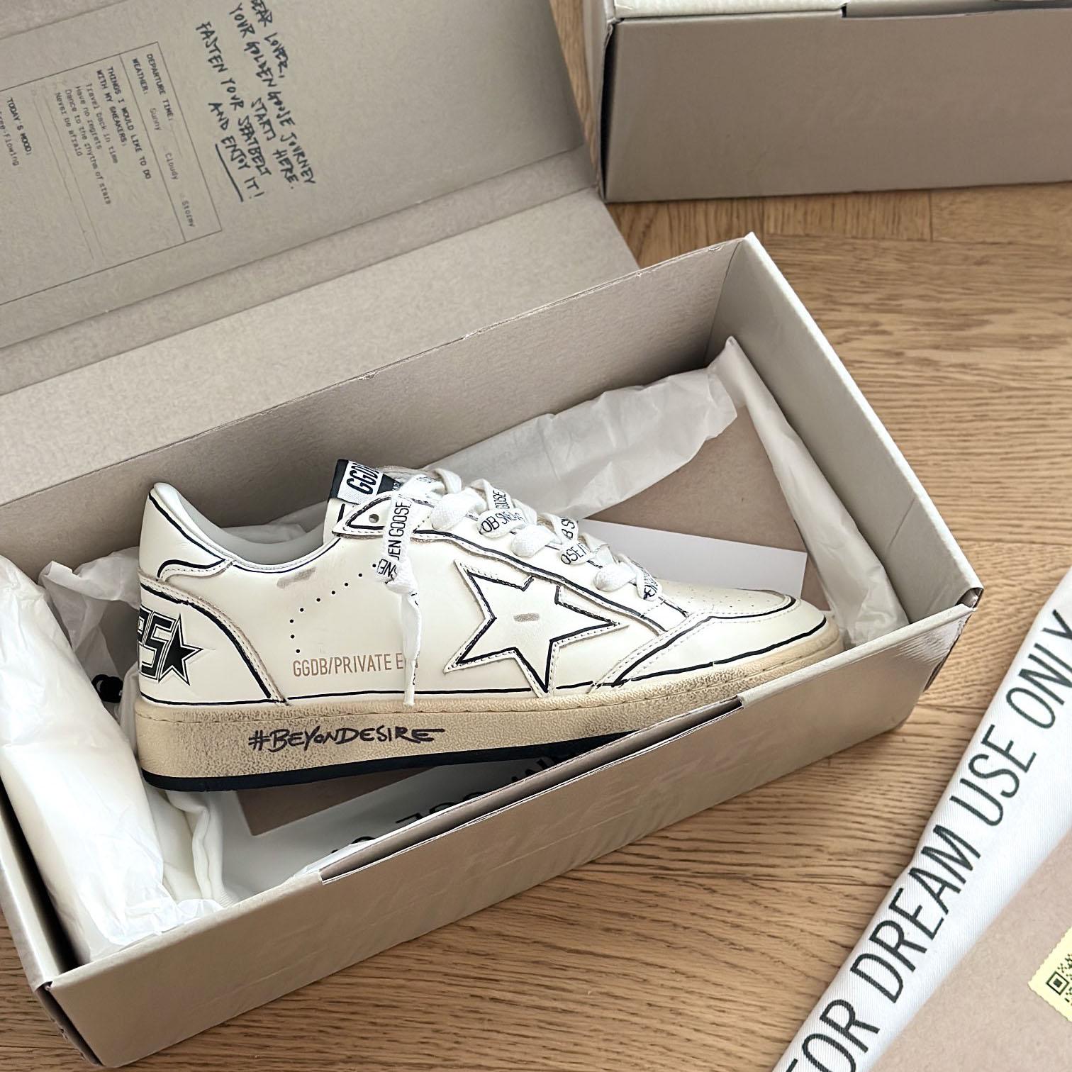 Golden Goose Ball-Star White Grafitti Star White Heel Tab #BEYONDESIRE - DesignerGu