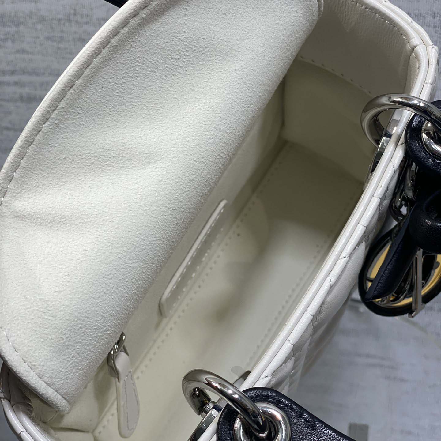 Dior Or Mini Lady Dior Bag with Chain  - DesignerGu