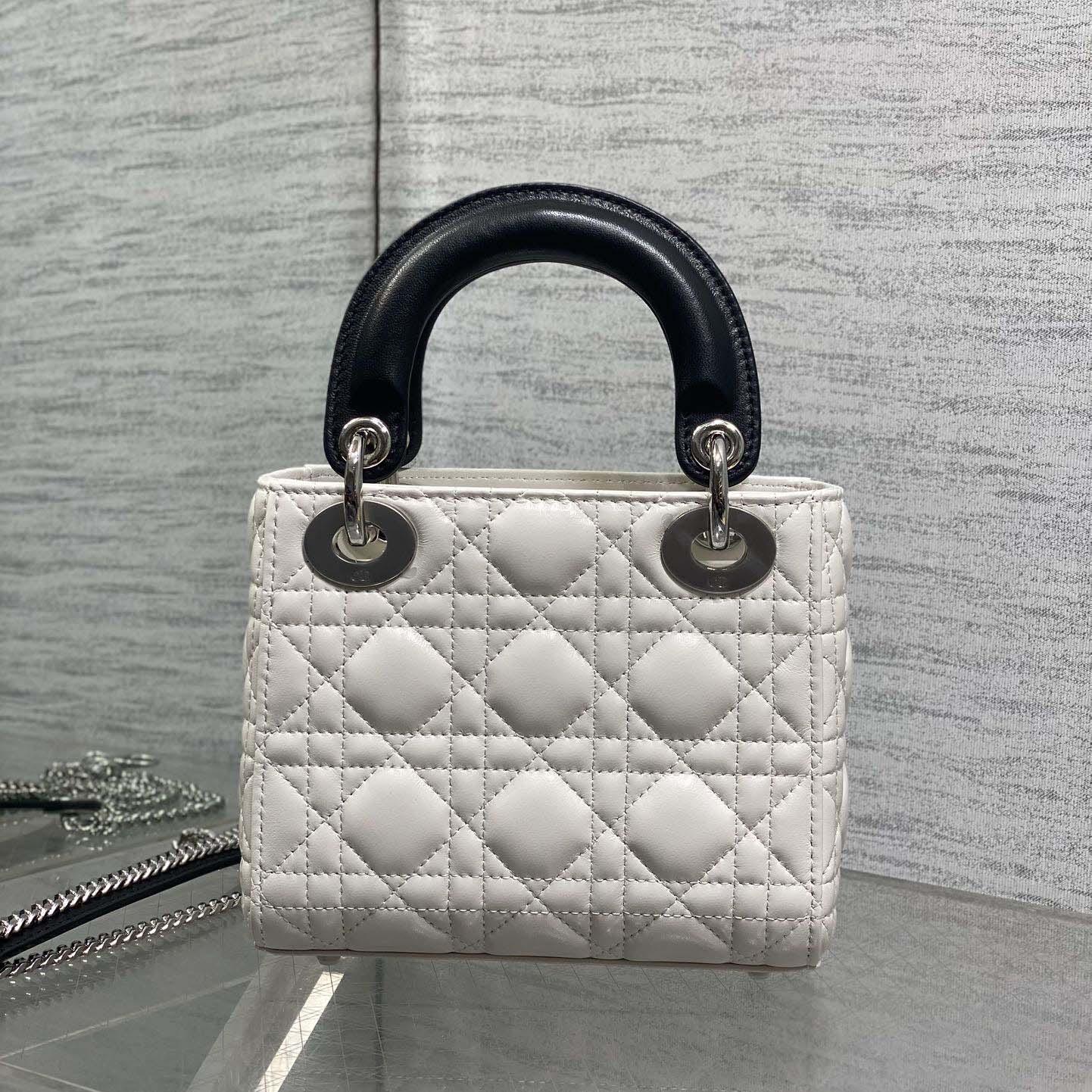 Dior Or Mini Lady Dior Bag with Chain  - DesignerGu