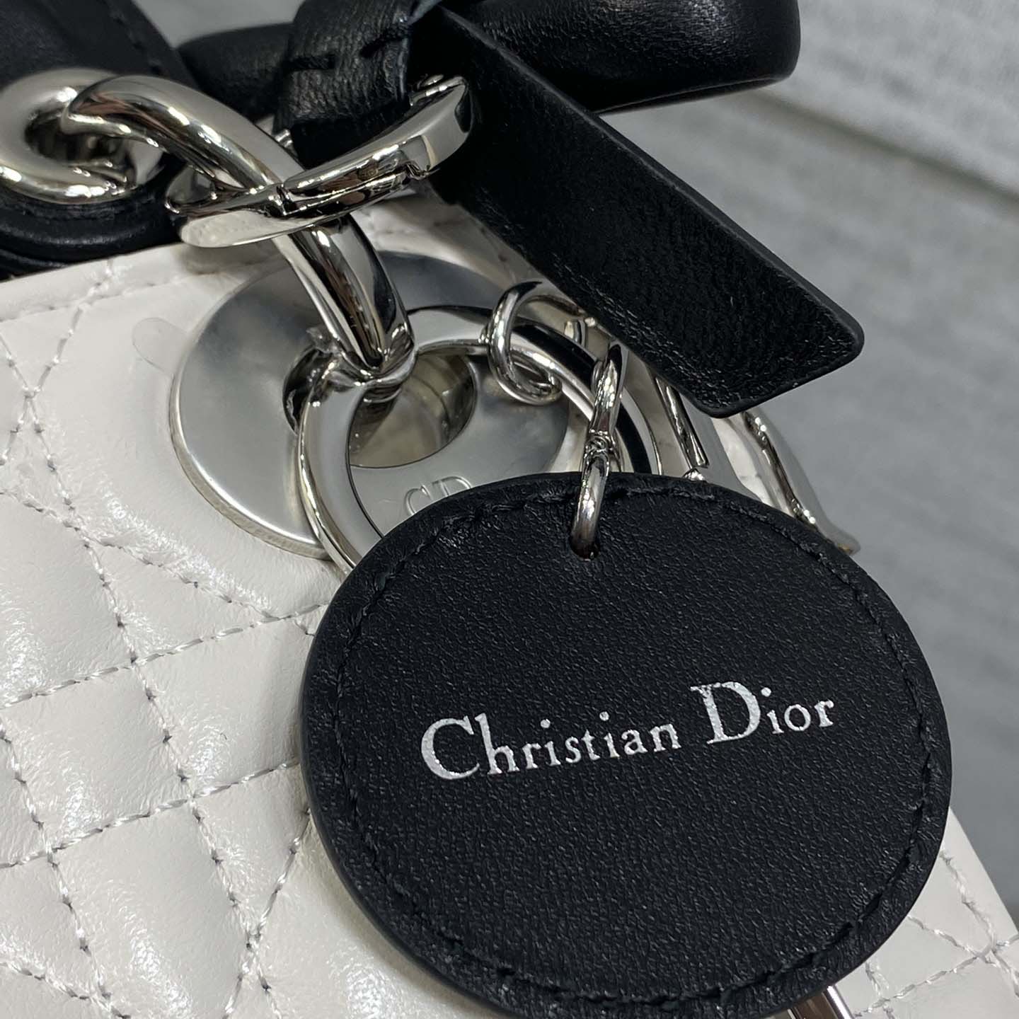 Dior Or Mini Lady Dior Bag with Chain  - DesignerGu