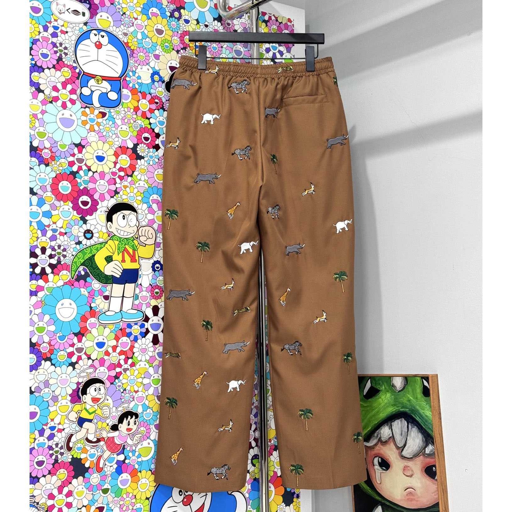 Louis Vuitton LV x The Darjeeling Limited Fil Coupe Drawstring Pants   1AJUMF - DesignerGu