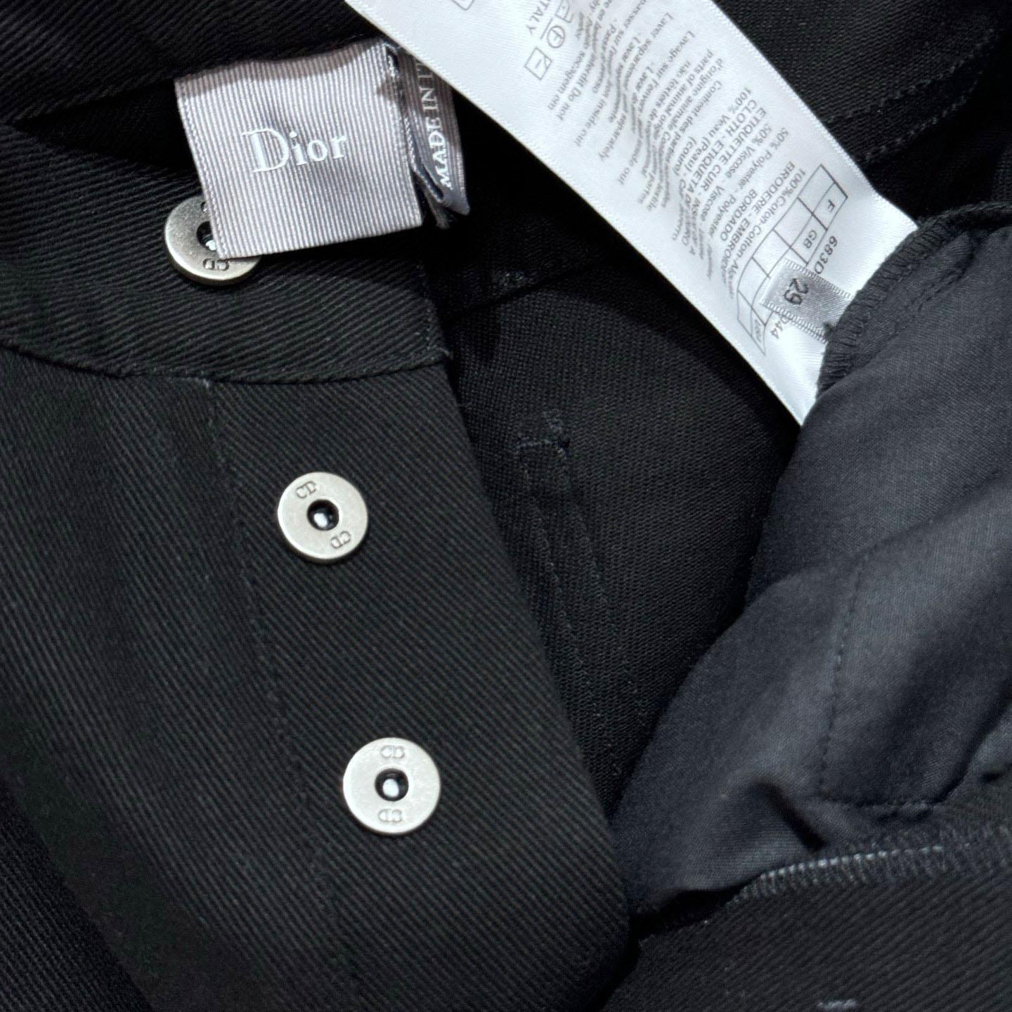 Dior Long Regular Jeans with Dior Clover Embroideries  - DesignerGu