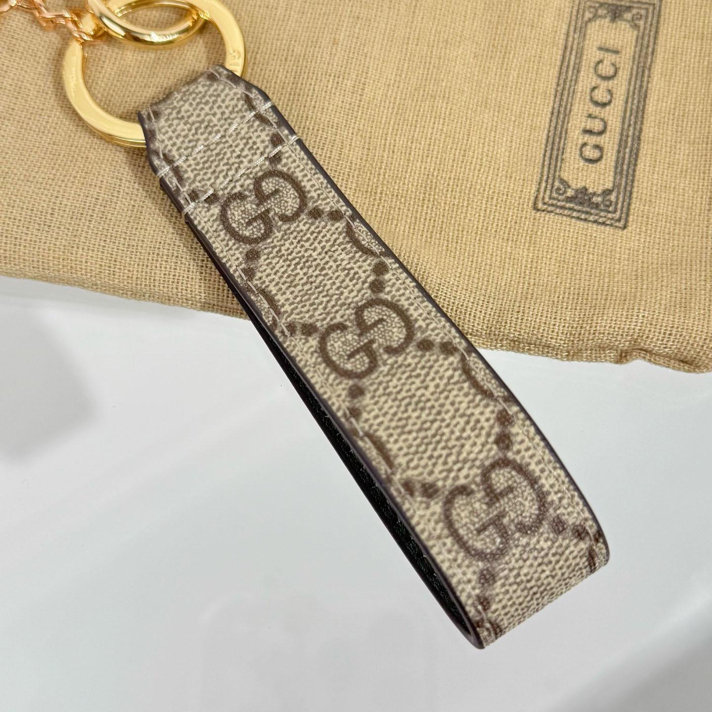 Gucci GG Keychain With Double G  - DesignerGu