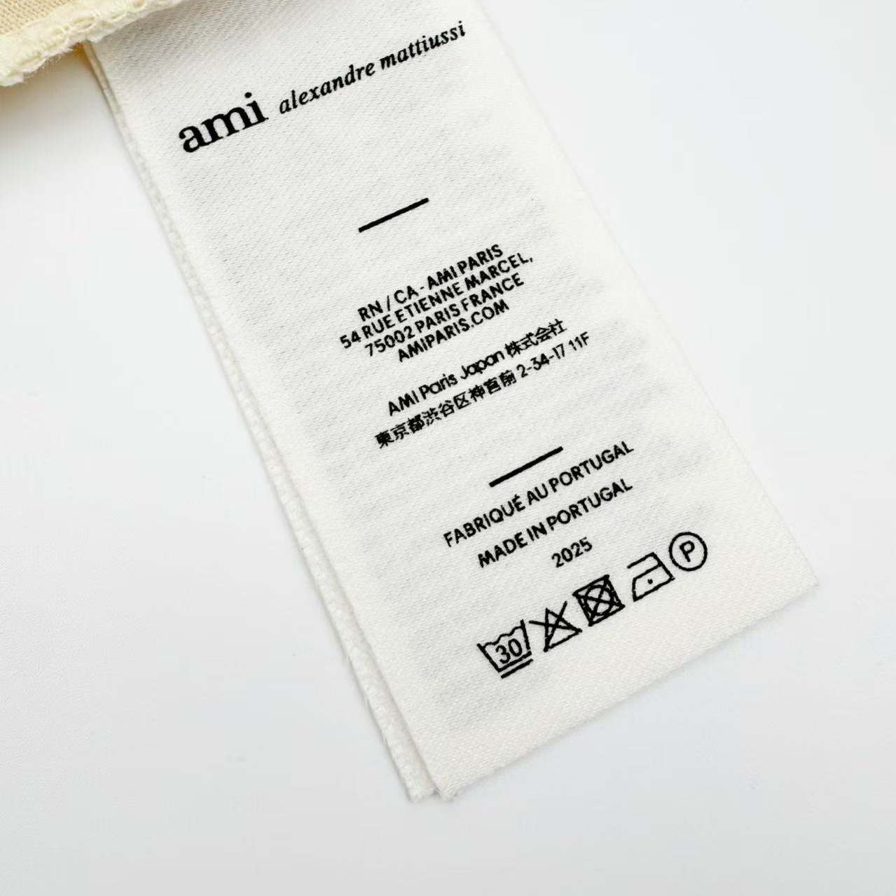 AMI Paris White Cotton Ami De Coeur T-shirt - DesignerGu