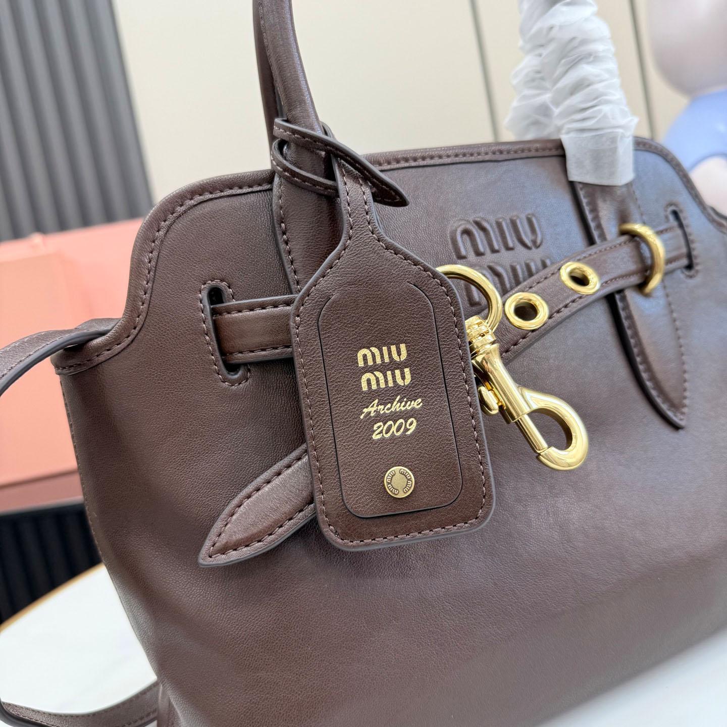 Miu Miu Aventure Nappa Leather Bag 5BA292 - DesignerGu