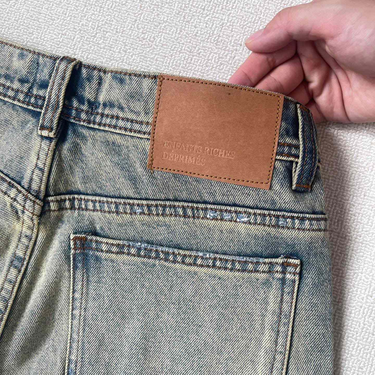 Enfants Riches Déprimés Corpse Pose Jeans 'Yellow Tint' - DesignerGu