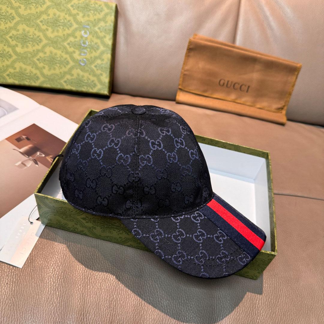 Gucci GG Cotton Baseball Hat With Web - DesignerGu