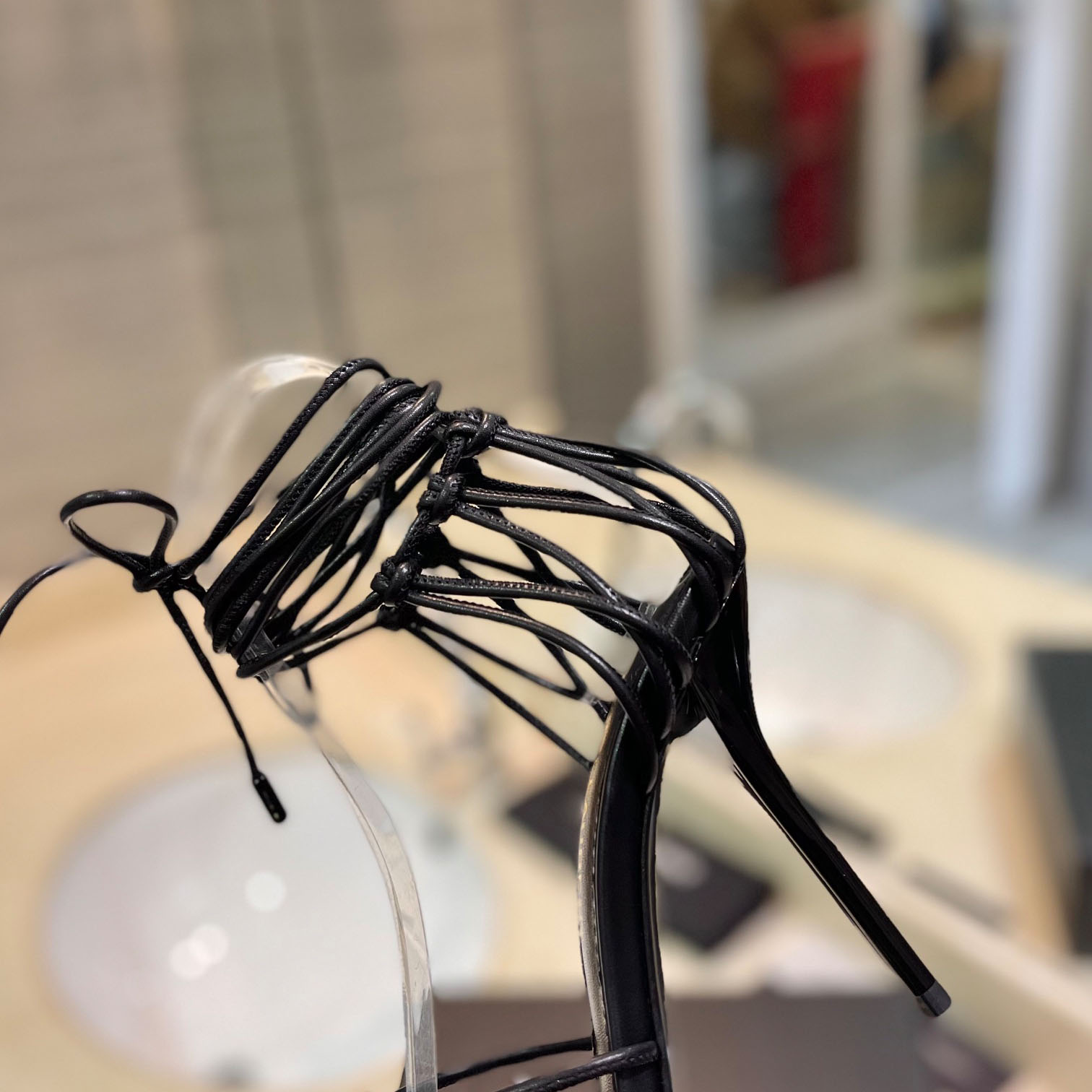 Saint Laurent BABYLONE Sandals In Smooth Leather - DesignerGu