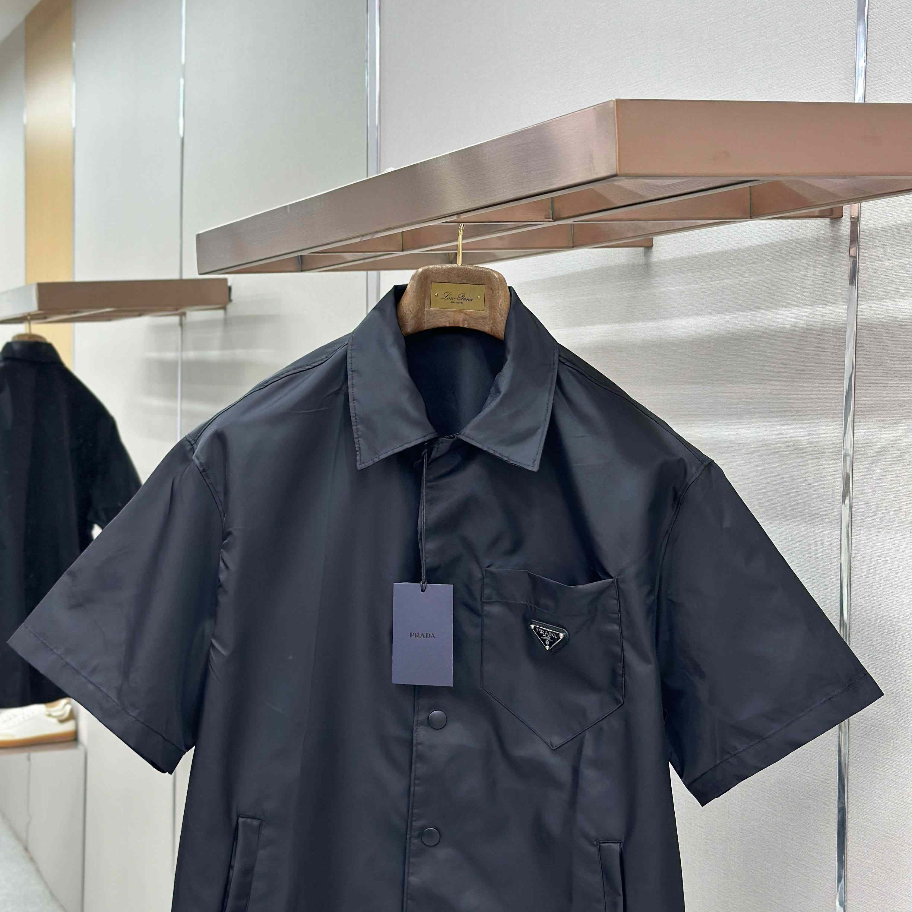 Prada Re-Nylon Short-Sleeved Shirt - DesignerGu