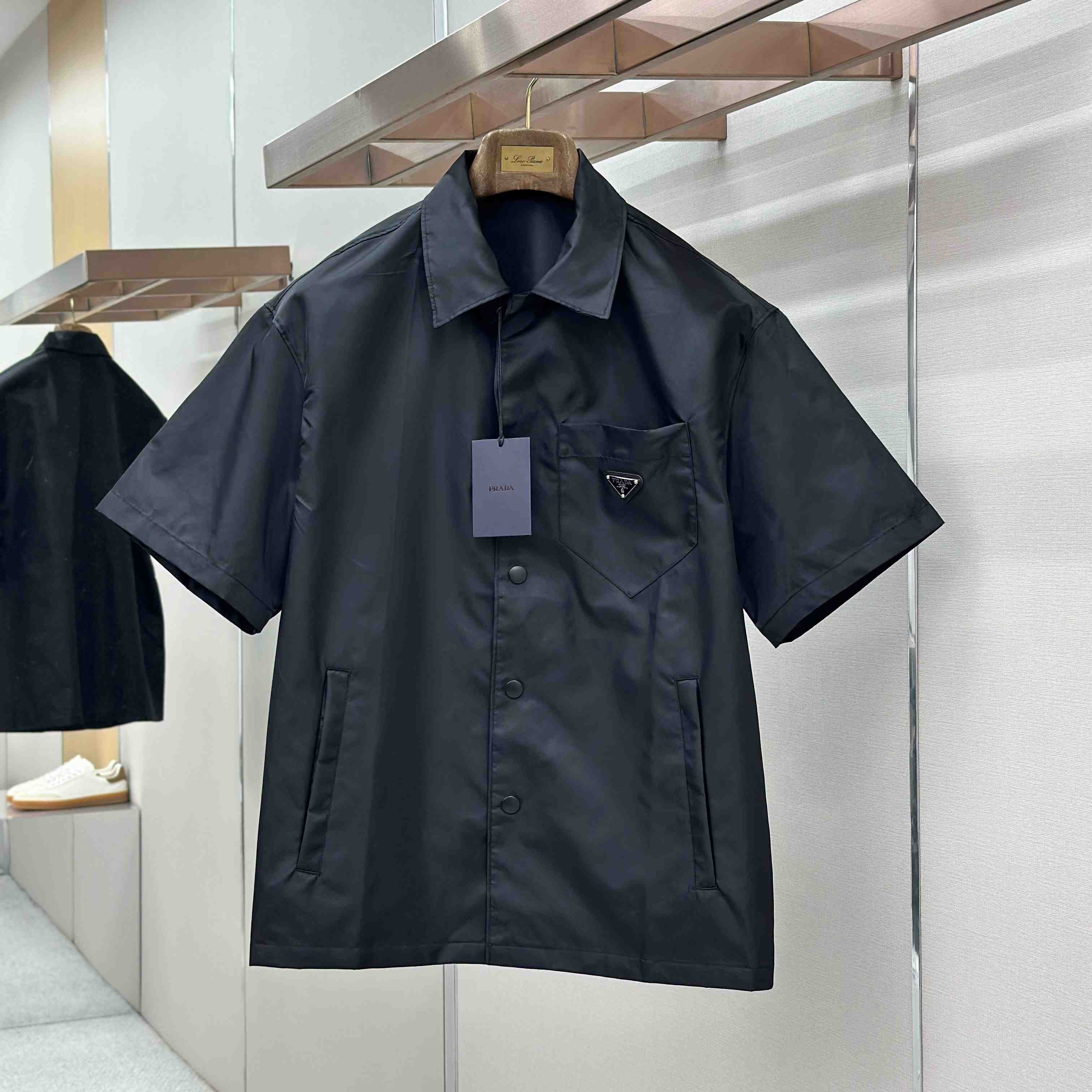 Prada Re-Nylon Short-Sleeved Shirt - DesignerGu