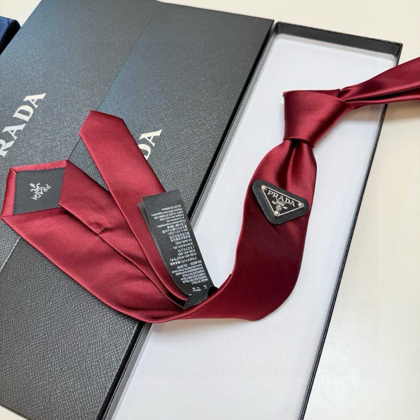 Prada Prada Logo Tie - DesignerGu