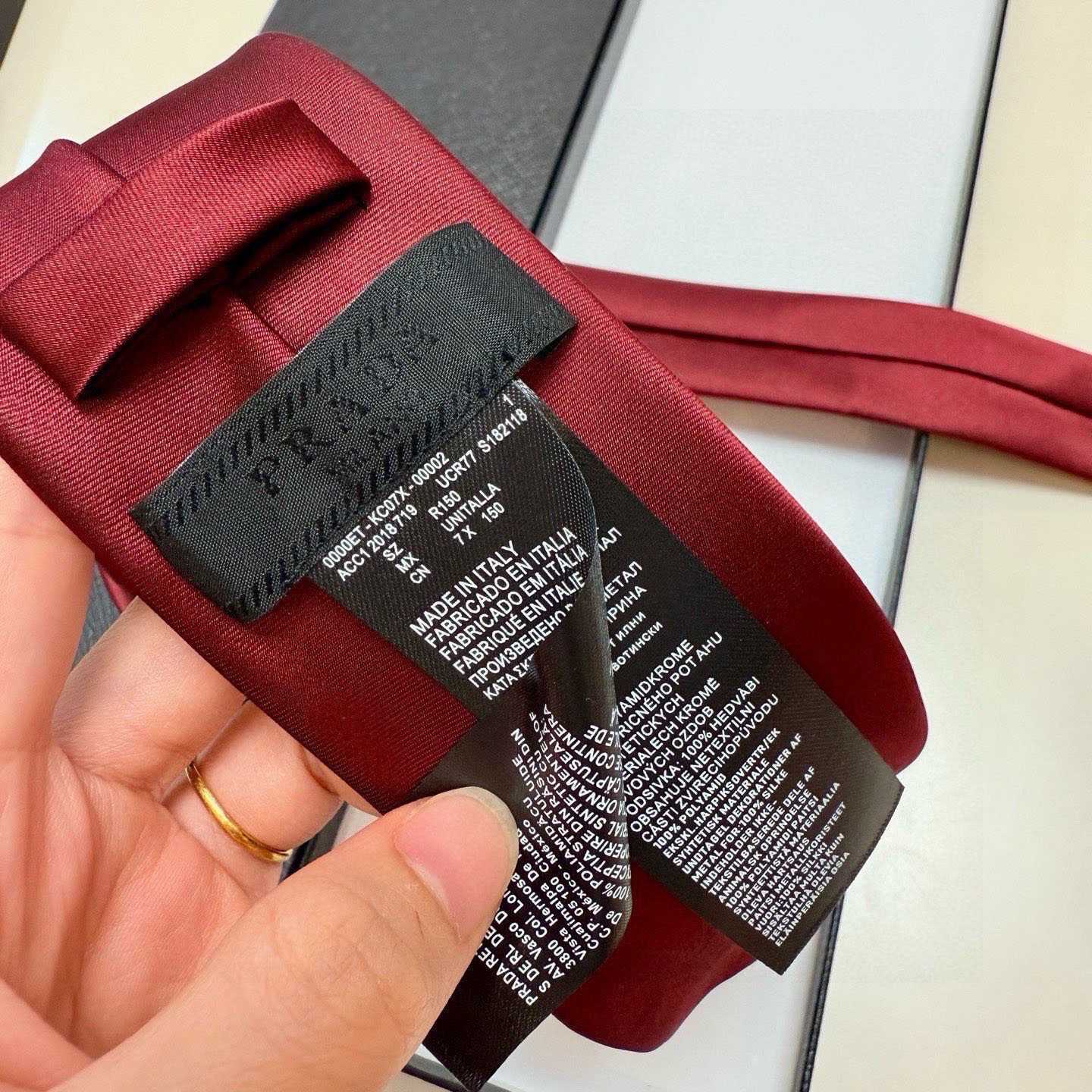 Prada Prada Logo Tie - DesignerGu