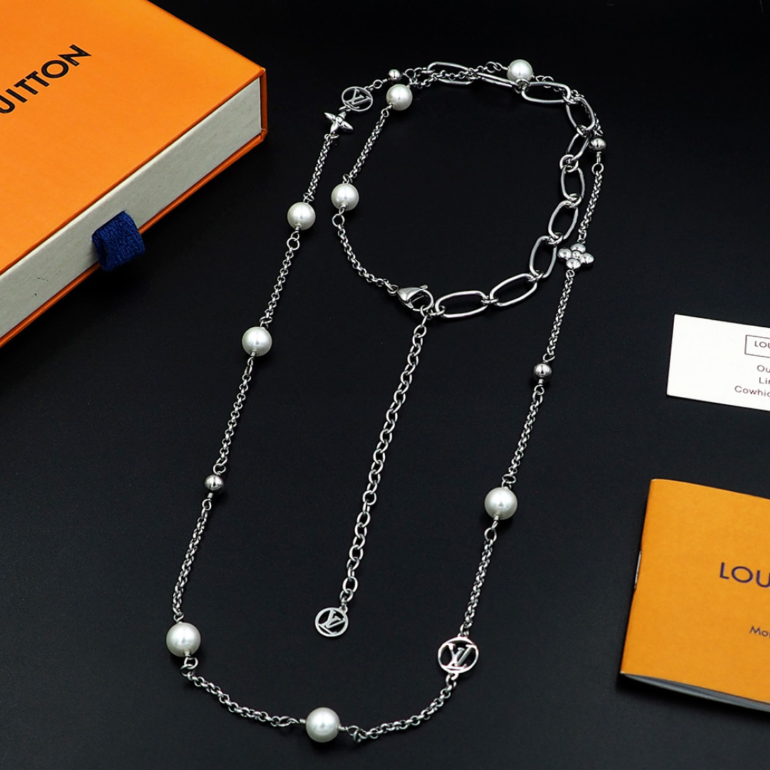 Louis Vuitton LV Mix Chains Necklace   M02516 - DesignerGu