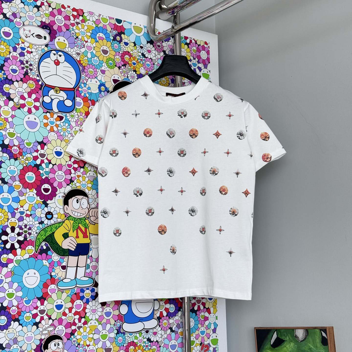  Louis Vuitton Overprinted Monogram Jacquard T-Shirt   1AJRAF - DesignerGu