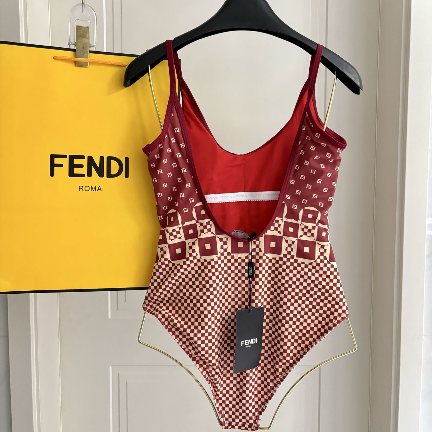 Fendi Geometric Pattern Printed Swimsuit - DesignerGu