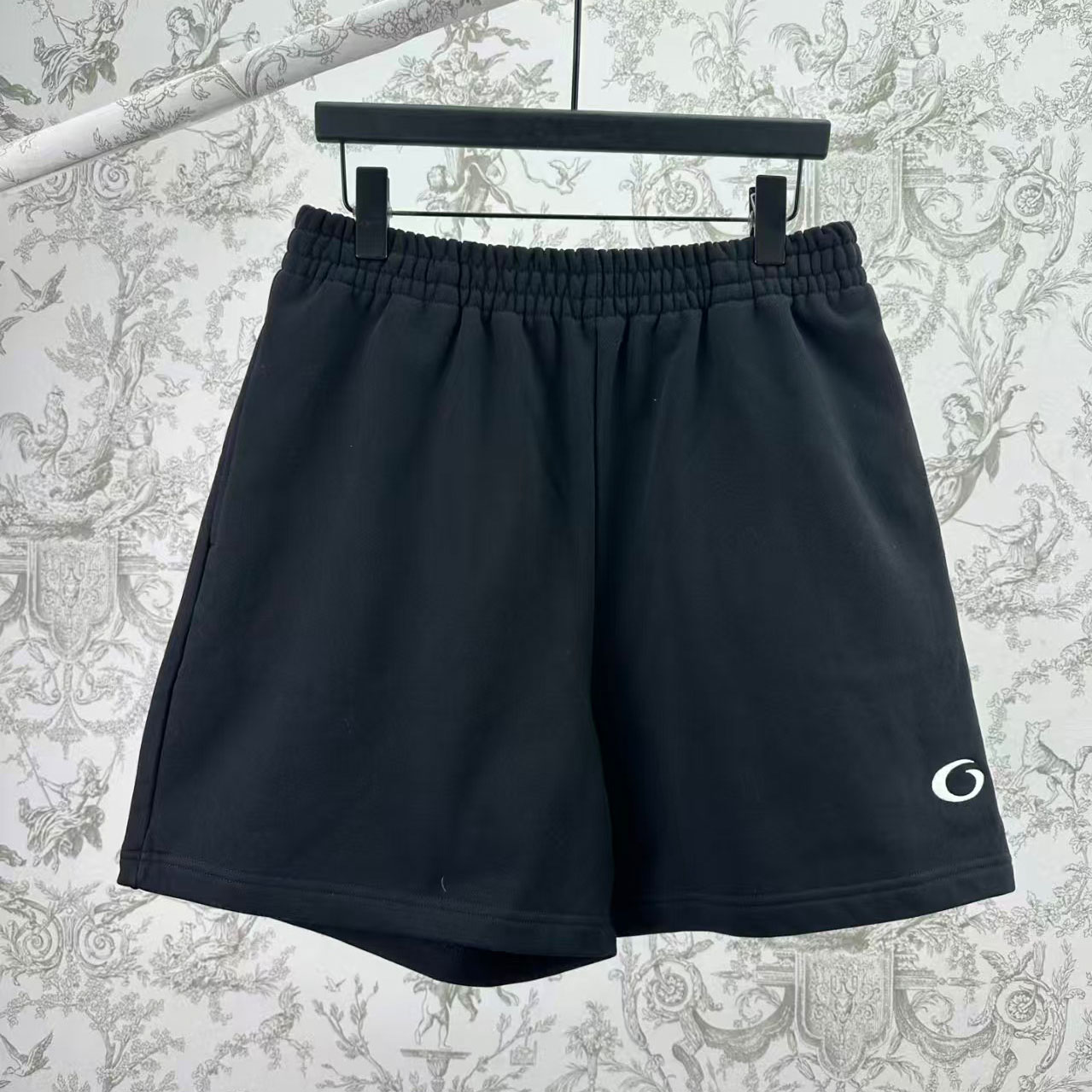 Balenciaga Political Campaign Sweat Shorts In Black - DesignerGu