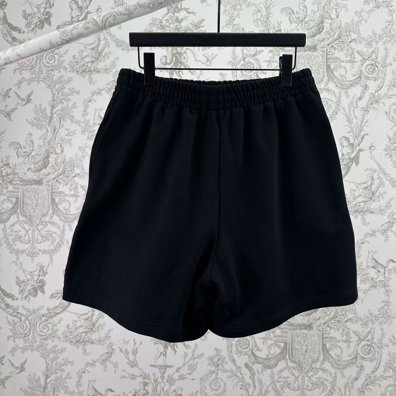 Balenciaga Political Campaign Sweat Shorts In Black - DesignerGu