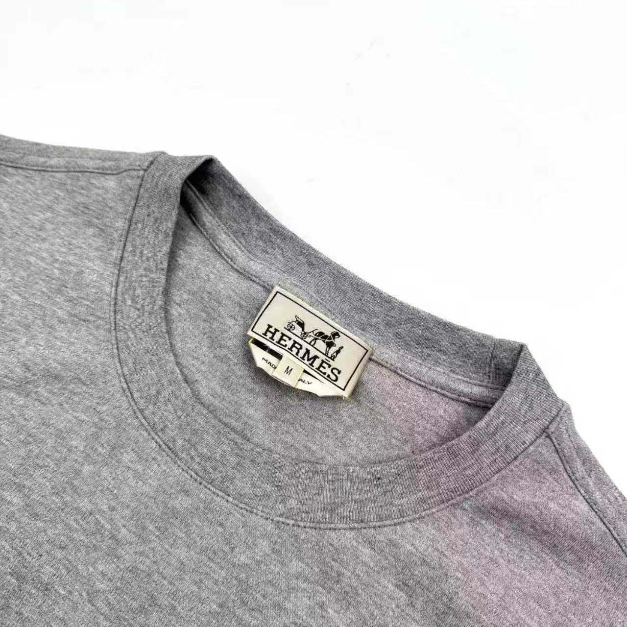 Hermes H Puzzle Leather Embroidery T-Shirt  - DesignerGu