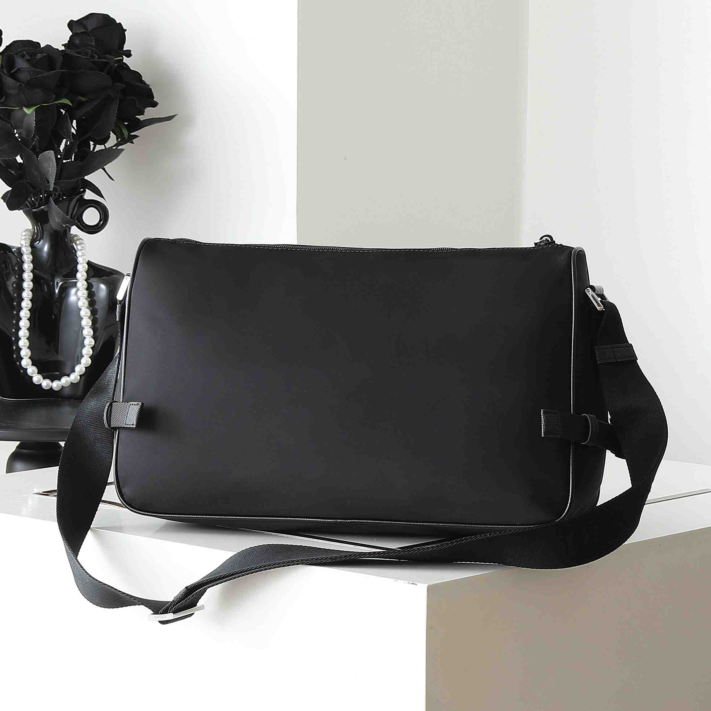 Prada Large Re-Nylon And Saffiano leather shoulder bag - DesignerGu